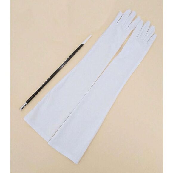 🤍✨ 6PCS 1920s White Accessories Flapper Great Gatsby Retro Costume Set NEW - Picture 8 of 14